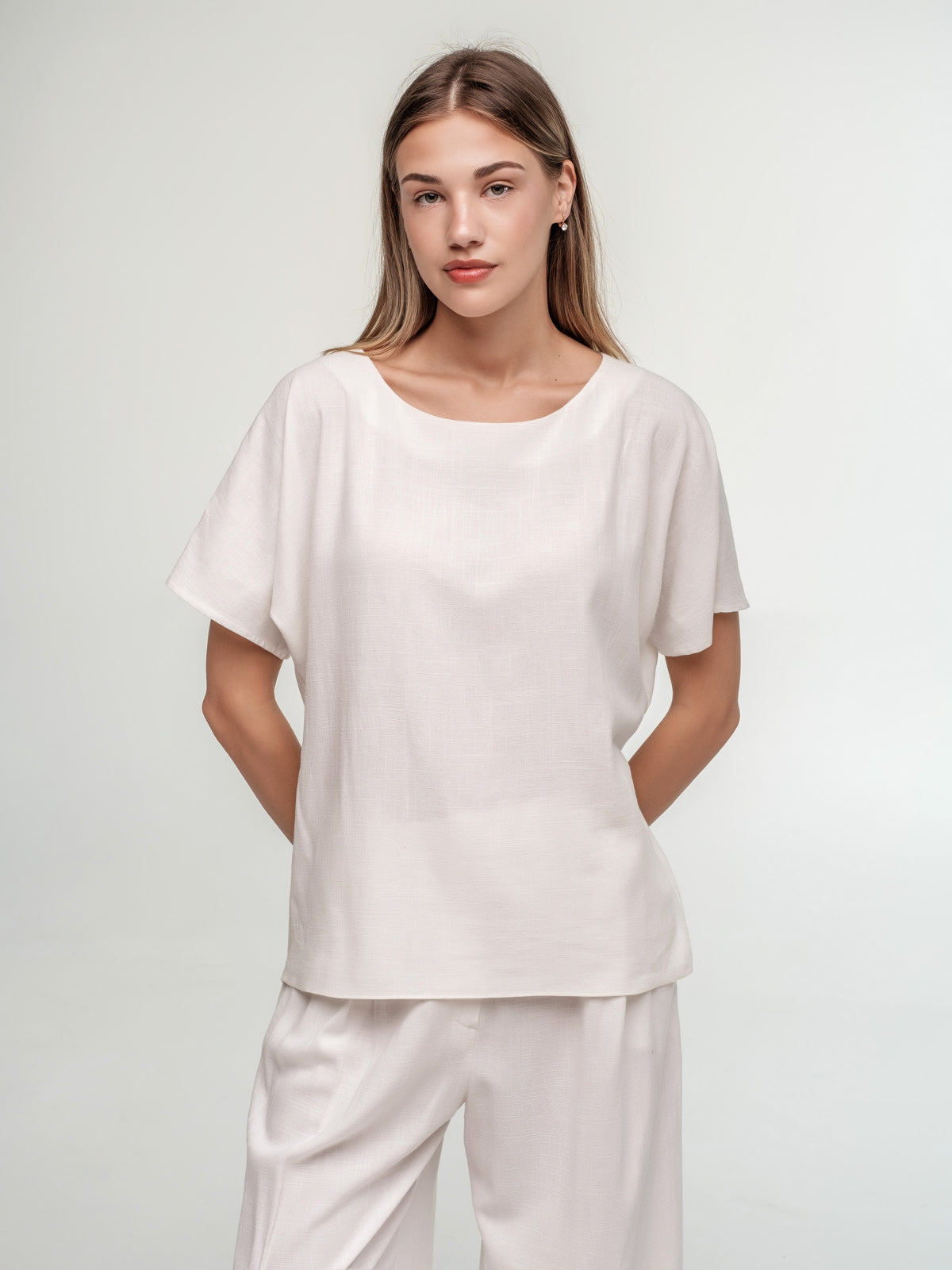 Viscose linen set: trousers and top