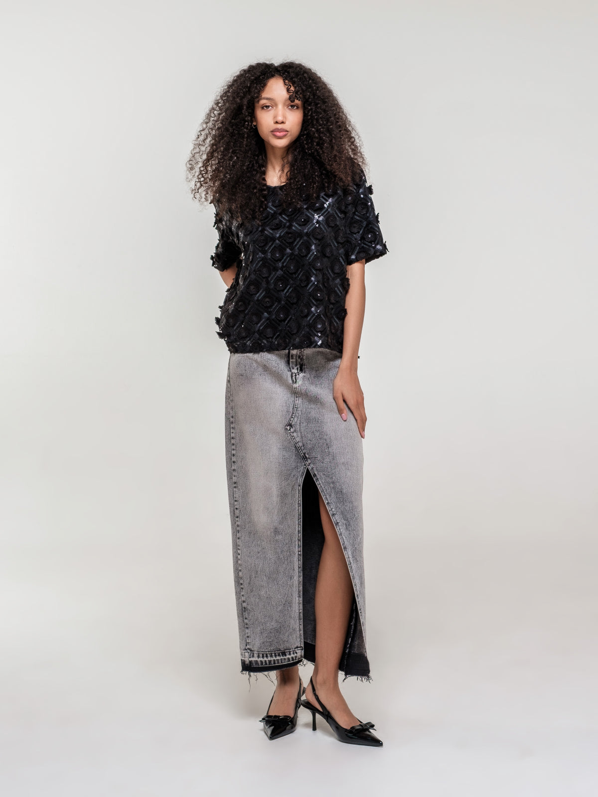 Black top with sequins