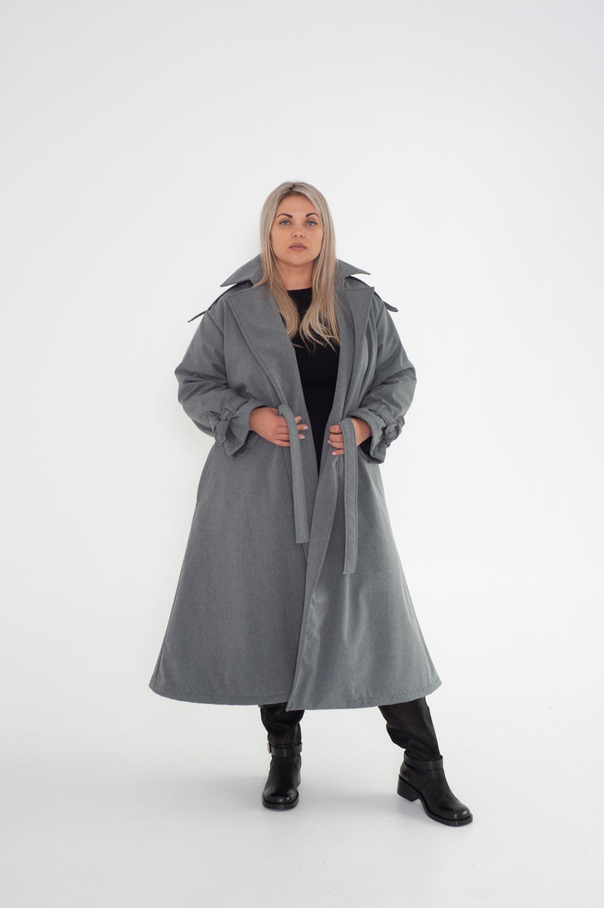 Classic grey trench coat