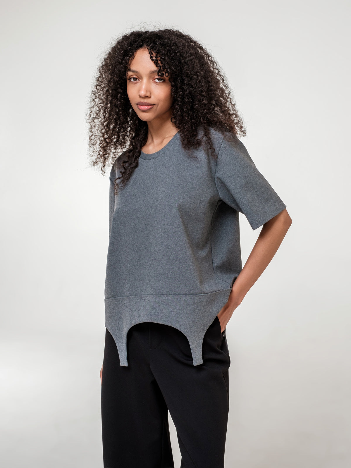 Loose fit garter inspired T-shirt