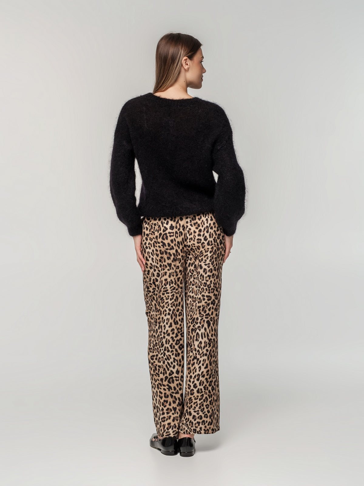 Leoparda raksta platas bikses