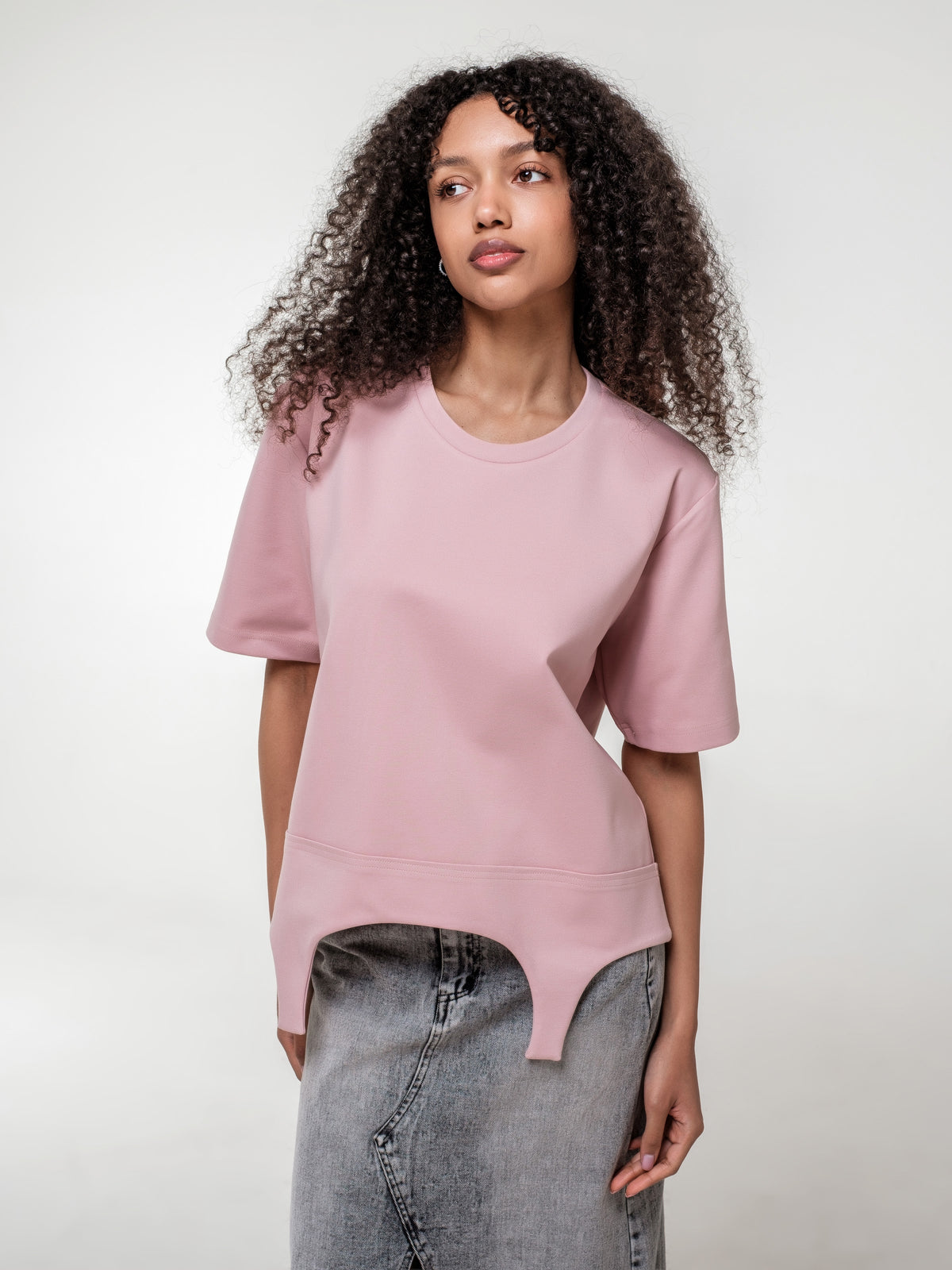 Loose fit garter inspired T-shirt