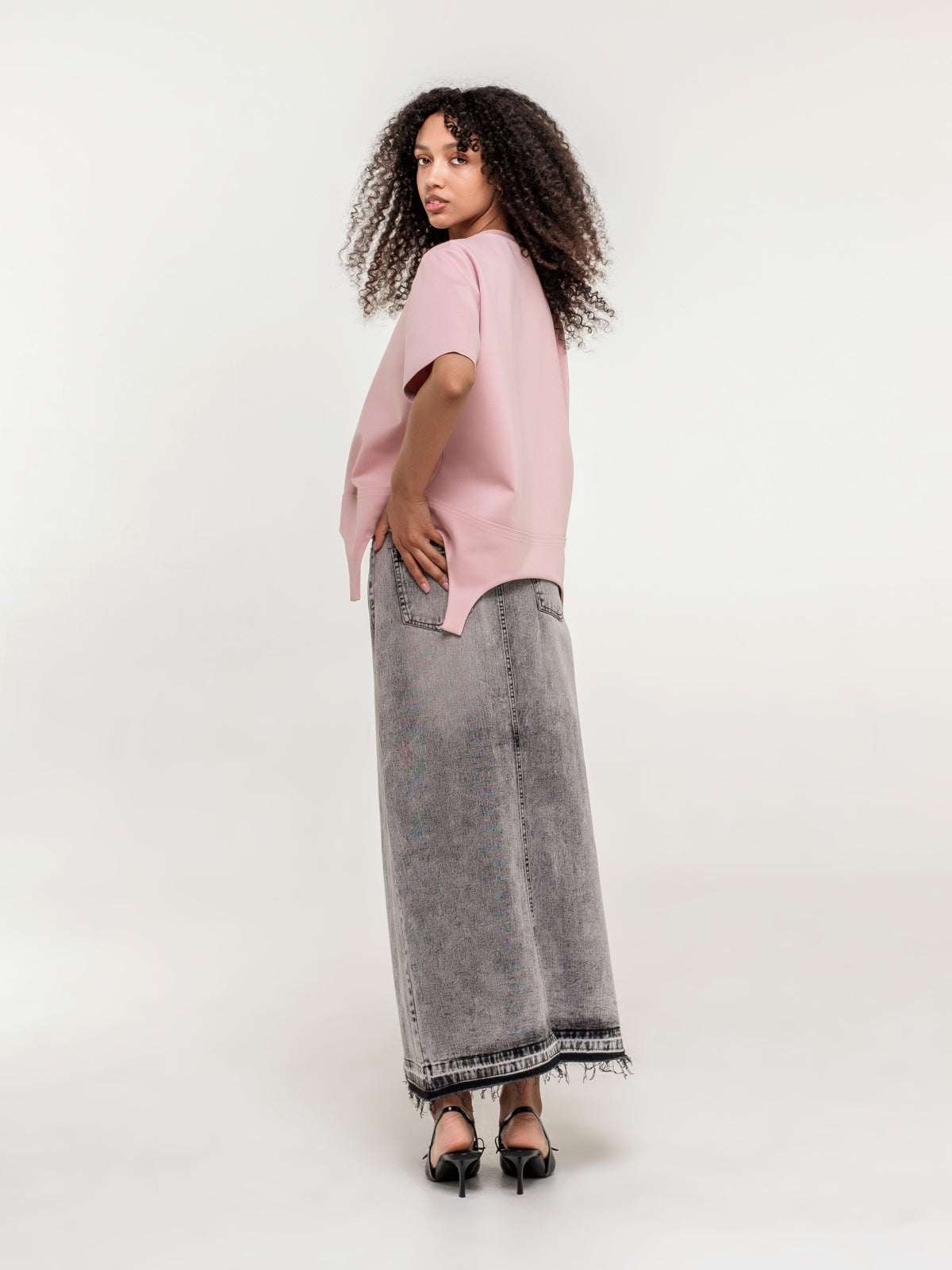 Loose fit garter inspired T-shirt
