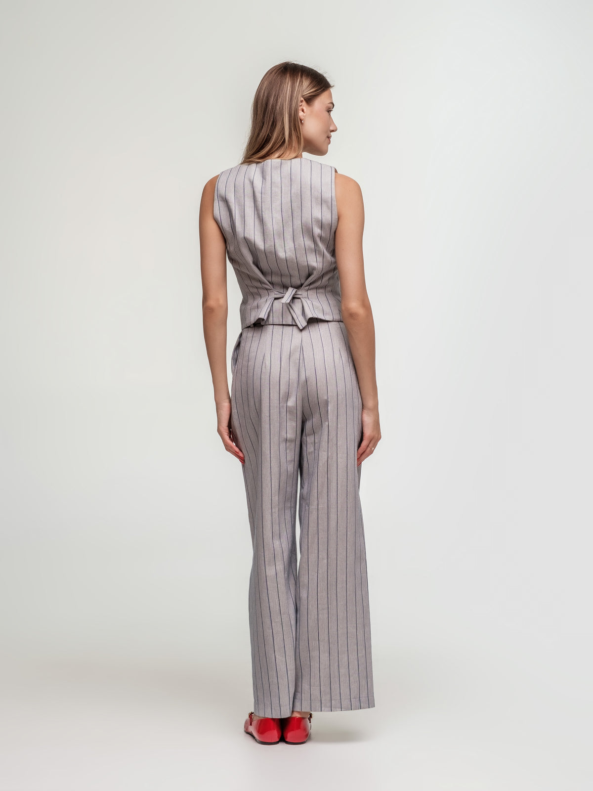 Striped Vest and Trousers 2-Piece Suit