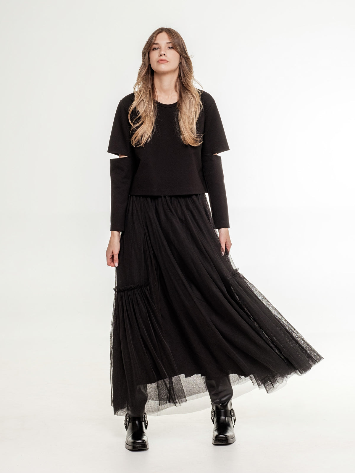 Black tulle skirt